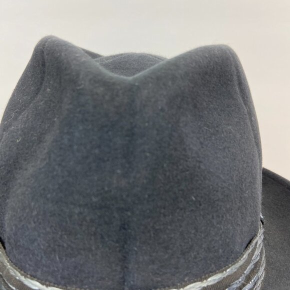 Vintage Tonar Wool Felt Fedora Hat Czechoslovakia Navy Blue main image 7